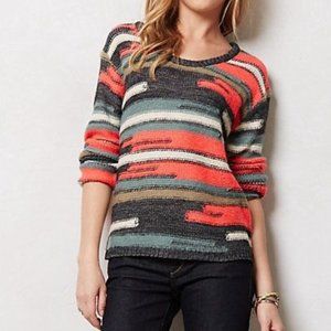 Anthropologie Numph Multicolor Pullover Sweater